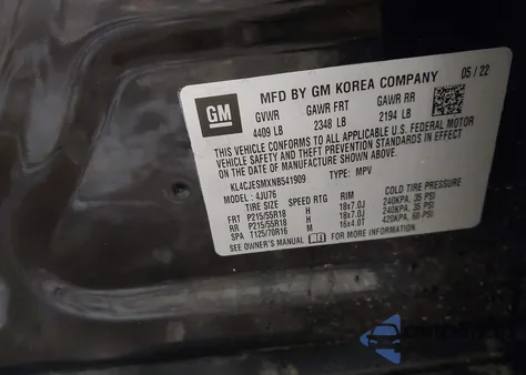 2022 Buick Encore Awd Preferred from USA, damaged, VIN KL4CJESMXNB541909